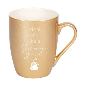 Elanze Designs I Drink Coffee Like A Gilmore Girl Vegas Gold 10 ounce New Bone China Coffee Cup Mug - 1 of 4