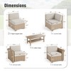 Captiva Designs Large Outdoor Patio Sectional Sofa Wicker Furniture Conversation Set with Cushions - 2 of 4