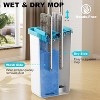 Mop and Bucket Set with Wringer - Long Handle Wall & Floor Cleaning System, Includes Squeeze Mop and Microfiber Pads - 2 of 4