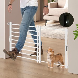unipaws Expandable Step-Over Dog Gate with LED Light - 1 of 4