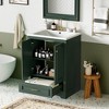 MOEPISY 24 inch Bathroom Vanity with Ceramic Sink Combo, Modern Freestanding Storage Cabinet with Silver Handles - 4 of 4
