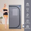 Vynxaria Portable Steam Sauna tent, Personal Home Spa, w/ Steam Generator, Remote Control, Foldable Chair,PVC pipes, with FCC & UL Certification,Grey - 4 of 4