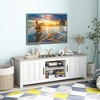 Tangkula Farmhouse TV Stand for TVs up to 65" Media Console Center w/ Doors Cubbies - 4 of 4