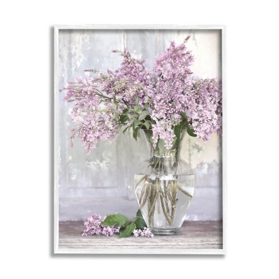 Stupell Industries Tranquil Lilac Flower Vase Framed Giclee Art