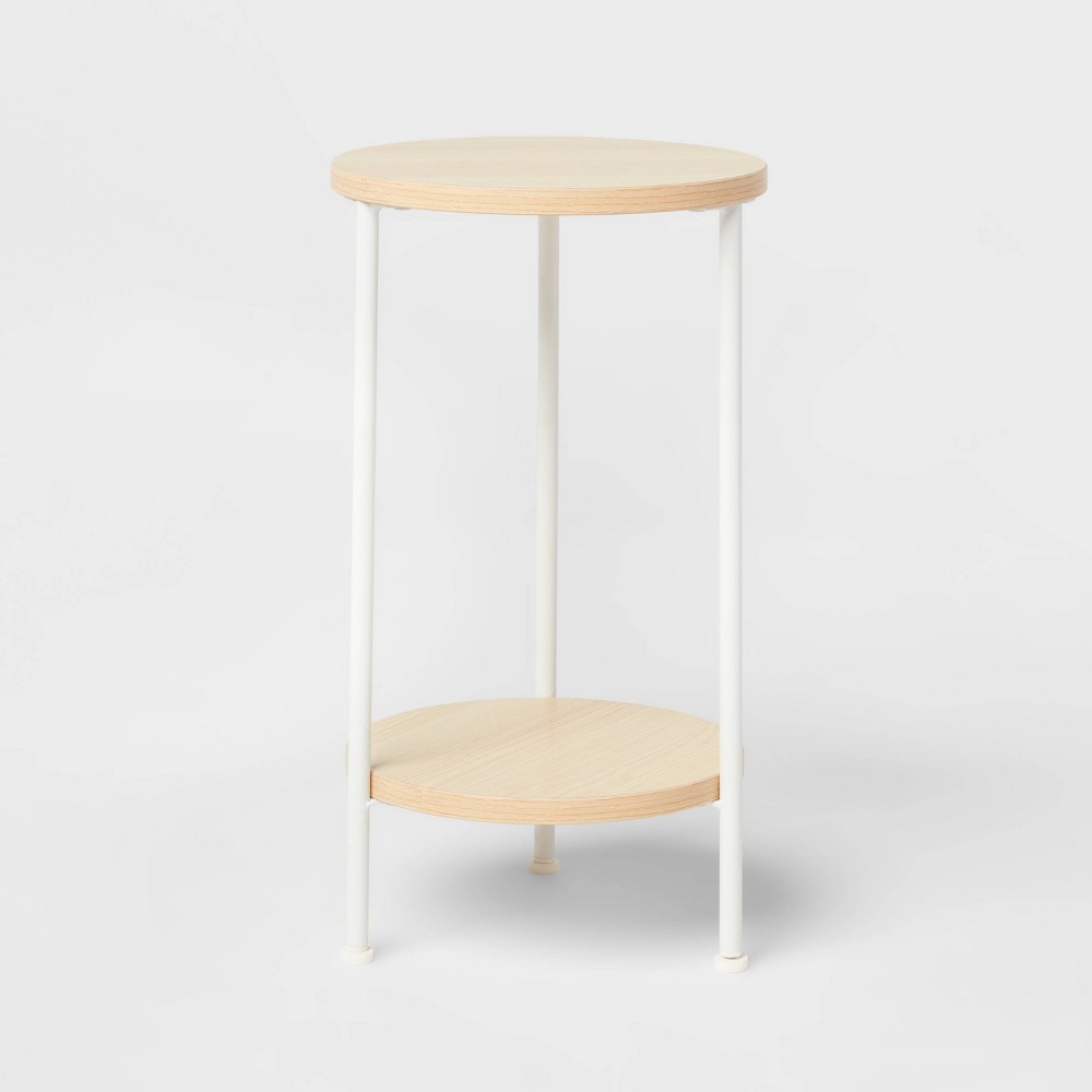 Photos - Coffee Table Wood Tub Table White Metal - Brightroom™