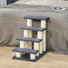 Cat Tree with Steps for High Beds and Couches,Indoor Stair Shaped Cat Furniture with Sisal Scratching Posts for Climbing and Scratching - LAOTIES - 2 of 4