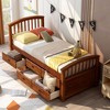 Okak Twin Platform Bed Frame with 6 Drawers Storage Bedroom Furniture Solid Wood Slats No Box Spring Needed Easy Assembly - 2 of 4