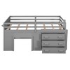 Whisen Modern Design Twin Size Loft Bed with Cabinet and Shelf - 4 of 4