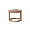 CAVINAS 18" Acacia Wood Patio End Table,Rustic Round Small Patio Table,Outdoor Side Table with Slate Top for Porch,Poolside,Garden,Brown - 2 of 4