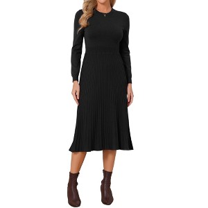 ladies sweater midi dress YUNZSXJY Women's Turtleneck Sweater Midi Dress Long Sleeve Ribbed Knit Maxi  Pullover Sweater Dress Loose Fit Fall Knit Dress A-Black at Amazon Women's  Clothing store