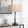 Uttermost Reydan Tapered Iron Table Lamp – 29.5"H Rustic Black with Gold Accents and Rectangle Hardback Shade - 2 of 4