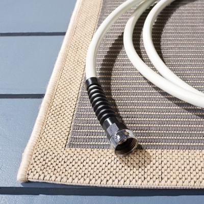 Gray Rectangular Synthetic Easy Care Indoor/Outdoor Rug
