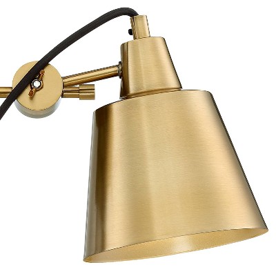 Warm Brass 12" Direct Wired Electric Wall Sconce