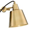 Possini Euro Design Capetown Modern Wall Light Sconce Warm Brass Hardwire 5 3/4" Fixture Up Down Swivel for Bedroom Reading Living Room Hallway House - 3 of 4