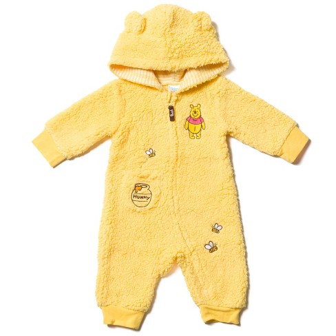 Disney Winnie The Pooh Infant Baby Boys Zip Up Costume Coverall Yellow ...
