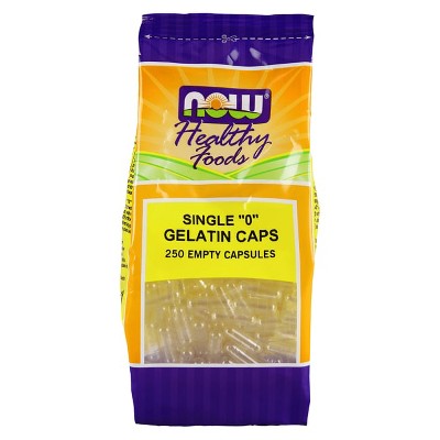 NOW Foods Single "0" Gelatin Caps 250 Ct.