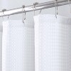 RT Designer Collection Bento Waffle Jacquarduard Shower Curtain 70" x 72" White - 3 of 4