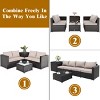 Tangkula 4 PCS Patio Rattan Furniture Set Wicker Conversation Set w/Storage Box - 4 of 4
