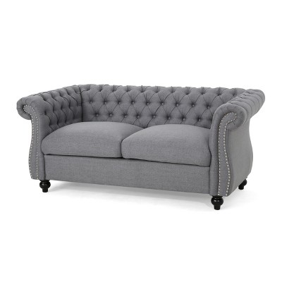 NicBex 61.75 Inch Buttons Tufted Couch Loveseat Sofa with Rolled Armrests for Living Room,Small Space,Apartment