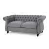 NicBex 61.8 Inch Loveseat,Modern Chesterfield Fabric Loveseat Sofa with Nailhead Accents,Upholstered 2-Seater Couch for Living Room - 4 of 4