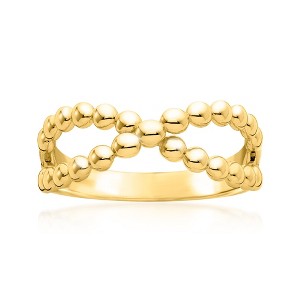 Pure Collection by Ross-Simons 18kt Gold Vermeil Crisscross Bead Ring - 1 of 4