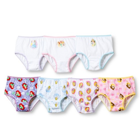Toddler Girls' Disney Princess 7 Pack Underwear 2t-3t : Target