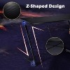 Tangkula Gaming Desk with LED 43.5-Inch Racing Style Computer Desk with Z-Shaped Metal Frame & Carbon Fiber Desktop Ergonomic - 4 of 4