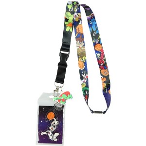 Space Jam Character Lanyard ID Holder With Mask Rubber Charm And Sticker - 1 of 3