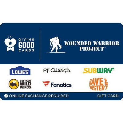 Giving Good Wounded Warrior Gift Card (Email Delivery)