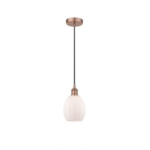 Eaton - 1 Light Cord Hung Mini Pendant In Industrial Style-10.75 Inches Tall and 5.5 Inches Wide - 1 of 1