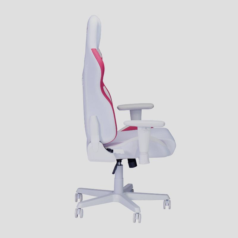 Echo Stain Resistant Fabric Gaming Chair White/Pink - Techni Sport, 4 of 9