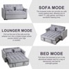APRILSOUL 3-in-1 Convertible Sleeper Sofa - Modern Velvet Loveseat with Adjustable Backrest, Pull-Out Bed, Space-Saving, Pillows & Pockets - 3 of 3