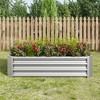 Gulches Green Metal 7.6x3.7x0.98ft Raised Planters Kit - Suitable for Planting Flowers or Vegetables - 2 of 4