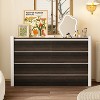 Hitow Horizontal Dresser with LED Lights and Glass Top 8 Drawer Display Cabinet - 3 of 4