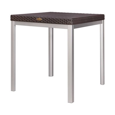 Russ Rattan Square Dining Table With 