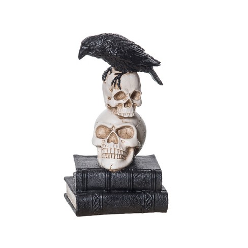 Transpac Resin 11.1 in. Halloween Stacked Skeletons with Books - image 1 of 4