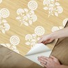 Brewster Flourish Block Print Wheat Faux Grasscloth Peel and Stick 1pc Wallpaper - 2 of 4