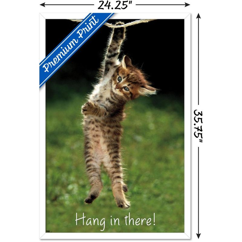 Trends International Famous Kitten Hang In There Poster Framed Wall Poster Prints, 3 of 7