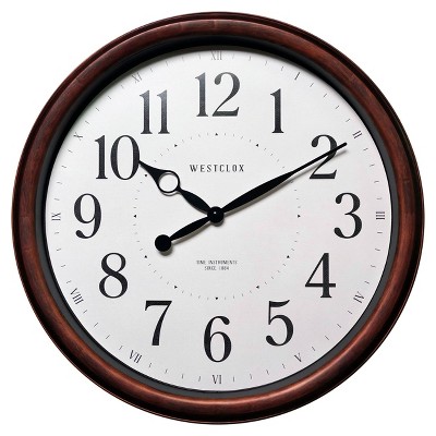 20 Woodgrain Finish Wall Clock Westclox Modern Analog Indoor Use   GUEST 168b7c04 4162 448f 855d 8513e91dac32