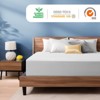 Aoibox Waterproof Queen Mattress Protector Breathable Noiseless Fitted Deep Pocket 8-21 Inch Washable White - 2 of 4