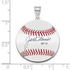 Black Bow Jewelry Sterling Silver Jack Morris Signature MD Enamel Baseball Pendant - 4 of 4
