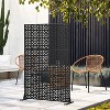 Lirago 72 in. Black Outdoor Privacy Fence Galvanized Metal Screen Panels - 2 of 4