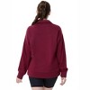 Clearlove Women Half Zip Sweatshirt Oversized Long Sleeve Solid 1/4 Zipper Pullover Top - 3 of 4