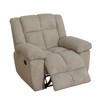 MAYEERTY Recliner Chair, Corduroy Fabric Reclining Chair with Adjustable Backrest for Living Room, Beige - 3 of 4