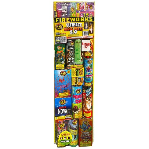 Tnt Ultimate Block Party Tray Fountain Fireworks 3pk : Target