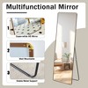 DOMETOUR Full Length Mirror Floor Mirror, Aluminum Alloy Frame Floor Standing or Wall-Mounted Mirror for Bedroom Cloakroom - 3 of 4