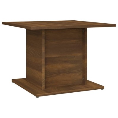 vidaXL Engineered Wood Coffee Table - Stylish and Durable Couch Table with Ample Space for Storage - Brown Oak - Easy to Assemble, 21.9"x21.9"x15.7"