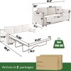 2-in-1 Queen Pull-Out Sleeper Sofa Bed, 3-Seater w/ 3.35" Memory Foam Mattress, Sturdy Wood & Iron Frame, Easy Assembly - 2 of 4