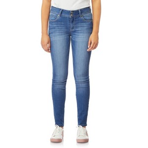 WallFlower Women's Ultra Skinny Mid-Rise Insta Soft Juniors Jeans (Standard and Plus) - 1 of 3