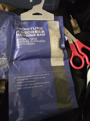 Dehumidifier bags, this is after 2 days. They make a huge difference in the closet with the safe. Our clothes aren't damp. Got them on Amazon